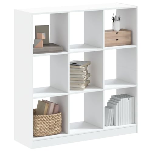 KTHLBRH Bücherregal Weiß Multifunktionales Bücherregal für Schlafzimmer 102x32x108 cm Holzwerkstoff KTHLBRH Bücherregal Weiß Multifunktionales Bücherregal für Schlafzimmer 102x32x108 cm Holzwerkstoff von KTHLBRH