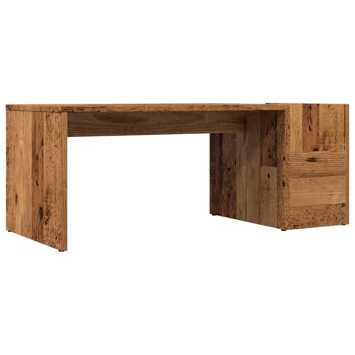 KTHLBRH Cauchsofa Tisch Coffee Table Living Room Wohnzimmer Möbel Couch Tisch Wohnzimmer - Couchtisch Altholz-Optik 90x45x35 cm Holzwerkstoff für Schlafzimmer Garten Küche Balkon von KTHLBRH