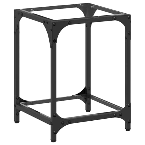 KTHLBRH Coffe Table Couchtisch Klein Wohnzimmertisch Wohnzimmer Tisch für Couch - Couchtisch mit Glasplatte Transparent 30x30x40 cm Stahl für Schlafzimmer Garten Wohnzimmer Balkon von KTHLBRH