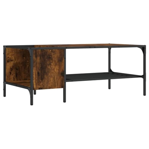 KTHLBRH Coffe Table Couchtisch Klein Wohnzimmertisch Wohnzimmer Tisch für Couch - Couchtisch mit Regal Räuchereiche 100x51x40 cm Holzwerkstoff für Schlafzimmer Küche Wohnzimmer Balkon KTHLBRH Coffe Table Couchtisch Klein Wohnzimmertisch Wohnzimmer Tisch für Couch - Couchtisch mit Regal Räuchereiche 100x51x40 cm Holzwerkstoff für Schlafzimmer Küche Wohnzimmer Balkon von KTHLBRH