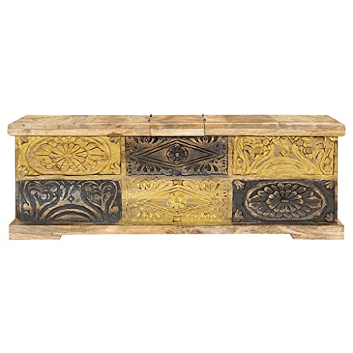 KTHLBRH Coffe Table Kleiner Beistelltisch Outdoor Beistelltisch Couch Couchtisch 100x50x35 cm Massivholz Mango für Küche Garten Schlafzimmer Balkon von KTHLBRH