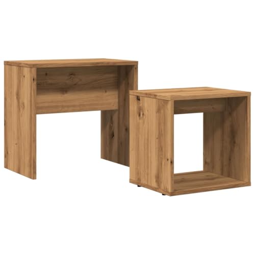 KTHLBRH Couch Table Beistelltisch Couch Kleiner Tisch Outdoor Living Room Table - Satztische 2 STK. Artisan-Eiche Holzwerkstoff für Schlafzimmer Küche Balkon Wohnzimmer KTHLBRH Couch Table Beistelltisch Couch Kleiner Tisch Outdoor Living Room Table - Satztische 2 STK. Artisan-Eiche Holzwerkstoff für Schlafzimmer Küche Balkon Wohnzimmer von KTHLBRH