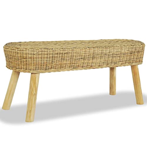 KTHLBRH Couch hocker Bettbank Flur möbel Flurbank 110 x 35 x 45 cm Rattan Natur von KTHLBRH