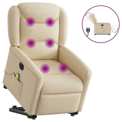 KTHLBRH Elektrischer Massagesessel mit Aufstehhilfe Creme Stoff Wartezimmerstuhl Wartezimmersessel für Schlafzimmer Küche KTHLBRH Elektrischer Massagesessel mit Aufstehhilfe Creme Stoff Wartezimmerstuhl Wartezimmersessel für Schlafzimmer Küche von KTHLBRH
