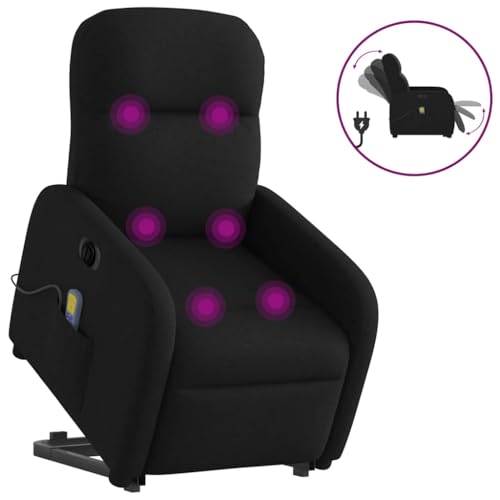 KTHLBRH Elektrischer Massagesessel mit Aufstehhilfe Schwarz Stoff Wartezimmerstuhl Stuhl für Küche Schlafzimmer KTHLBRH Elektrischer Massagesessel mit Aufstehhilfe Schwarz Stoff Wartezimmerstuhl Stuhl für Küche Schlafzimmer von KTHLBRH