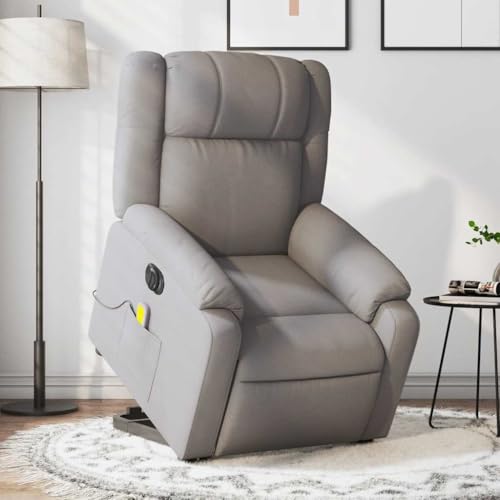 KTHLBRH Elektrischer Massagesessel mit Aufstehhilfe Taupe Stoff Wartezimmersessel Küchenstuhl für Schlafzimmer Wohnzimmer KTHLBRH Elektrischer Massagesessel mit Aufstehhilfe Taupe Stoff Wartezimmersessel Küchenstuhl für Schlafzimmer Wohnzimmer von KTHLBRH