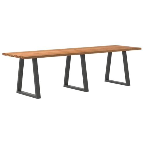 KTHLBRH Esstisch Hellbraun Dinner Table Tisch für Küche für Innenraum 280x80x74 cm Massivholz Eiche Rechteckig von KTHLBRH
