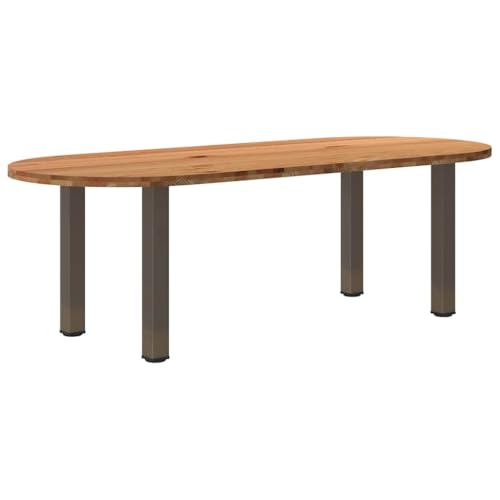 KTHLBRH Esstisch Hellbraun Esszimmer Pflegeleichter Tisch für Innenraum 240x100x74 cm Massivholz Eiche Oval KTHLBRH Esstisch Hellbraun Esszimmer Pflegeleichter Tisch für Innenraum 240x100x74 cm Massivholz Eiche Oval von KTHLBRH