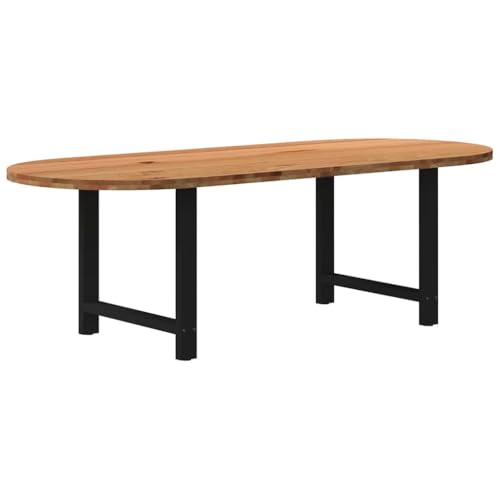KTHLBRH Esstisch Hellbraun Esszimmertisch Massiver Esstisch für Restaurant 240x100x74 cm Massivholz Eiche Oval KTHLBRH Esstisch Hellbraun Esszimmertisch Massiver Esstisch für Restaurant 240x100x74 cm Massivholz Eiche Oval von KTHLBRH