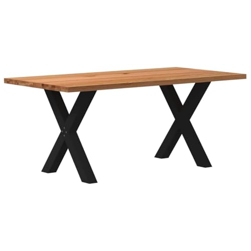 KTHLBRH Esstisch Hellbraun Küchentisch Tafel für Restaurant 180x90x74 cm Massivholz Eiche Rechteckig von KTHLBRH