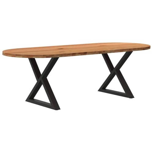 KTHLBRH Esstisch Hellbraun Pflegeleichter Tisch Massiver Esstisch für Küche 240x100x74 cm Massivholz Eiche Oval KTHLBRH Esstisch Hellbraun Pflegeleichter Tisch Massiver Esstisch für Küche 240x100x74 cm Massivholz Eiche Oval von KTHLBRH