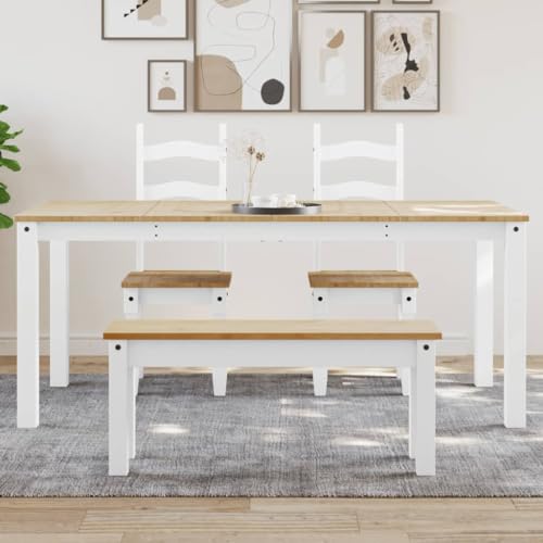 KTHLBRH Esstisch Panama Weiß Tafel Mahlzeitentisch für Küche 180x90x75 cm Massivholz Kiefer KTHLBRH Esstisch Panama Weiß Tafel Mahlzeitentisch für Küche 180x90x75 cm Massivholz Kiefer von KTHLBRH