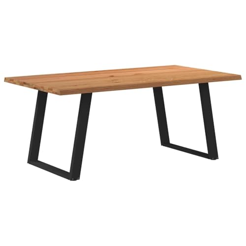 KTHLBRH Esstisch mit Baumkanten Mahlzeitentisch Tafel für Küche 180x100x74 cm Massivholz Eiche Rechteck von KTHLBRH