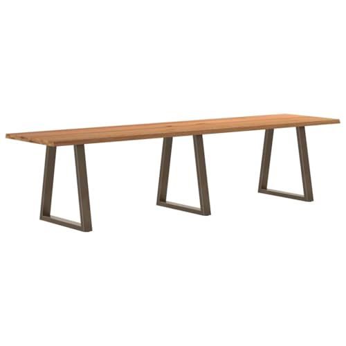 KTHLBRH Esstisch mit Baumkanten Speisetisch Familientisch für Küche 320x80x74 cm Massivholz Eiche von KTHLBRH