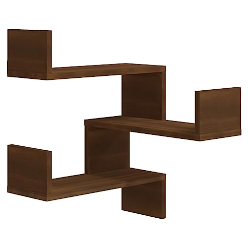 KTHLBRH Floating Shelf Schweberegale Badregal Kleines Regal Wand - Wand-Eckregal Braun Eichen-Optik 40x40x50 cm Holzwerkstoff für Balkon Schlafzimmer Küchen Badezimmer KTHLBRH Floating Shelf Schweberegale Badregal Kleines Regal Wand - Wand-Eckregal Braun Eichen-Optik 40x40x50 cm Holzwerkstoff für Balkon Schlafzimmer Küchen Badezimmer von KTHLBRH