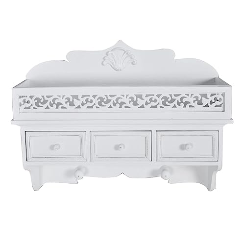KTHLBRH Floating Shelf Schweberegale Badregal Kleines Regal Wand - Wandgarderobe mit 3 Schubladen 2 Kleiderhaken für Balkon Schlafzimmer Büro Wohnzimmer KTHLBRH Floating Shelf Schweberegale Badregal Kleines Regal Wand - Wandgarderobe mit 3 Schubladen 2 Kleiderhaken für Balkon Schlafzimmer Büro Wohnzimmer von KTHLBRH