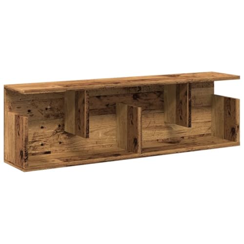 KTHLBRH Floating Shelf Schweberegale Badregal Kleines Regal Wand - Wandschrank 100x20x30 cm Altholz-Optik Holzwerkstoff für Schlafzimmer Wohnzimmer Balkon Büro KTHLBRH Floating Shelf Schweberegale Badregal Kleines Regal Wand - Wandschrank 100x20x30 cm Altholz-Optik Holzwerkstoff für Schlafzimmer Wohnzimmer Balkon Büro von KTHLBRH