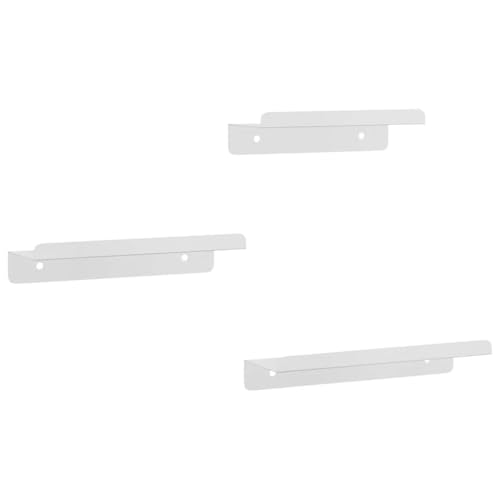 KTHLBRH Floating Shelves Badregal Wandregal Küche Kleines Regal Wand - Wandregale 3 STK. Silbern Edelstahl für Schlafzimmer Büro Balkon Küchen von KTHLBRH
