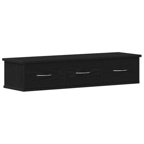 KTHLBRH Floating Shelves Küchenregal Wand Book Shelf Kleines Regal Wand - Wandschrank Schwarz Eichen-Optik 88x26x18,5 cm Holzwerkstoff für Balkon Schlafzimmer Wohnzimmer Badezimmer KTHLBRH Floating Shelves Küchenregal Wand Book Shelf Kleines Regal Wand - Wandschrank Schwarz Eichen-Optik 88x26x18,5 cm Holzwerkstoff für Balkon Schlafzimmer Wohnzimmer Badezimmer von KTHLBRH