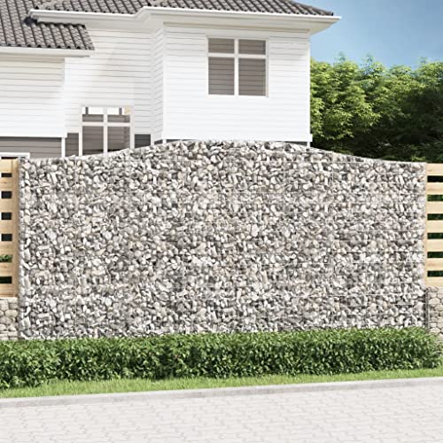 KTHLBRH Gabionen mit Hochbogen 5 STK. blumenkübel Outdoor pflanzkübel for Innen Garten 400x50x200/220cm Verzinktes Eisen von KTHLBRH