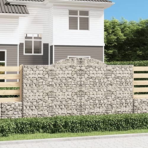 KTHLBRH Gabionen mit Hochbogen 9 STK. pflanzentopf blumenkübel Outdoor for Terrasse Garten 300x30x160/180cm Verzinktes Eisen von KTHLBRH