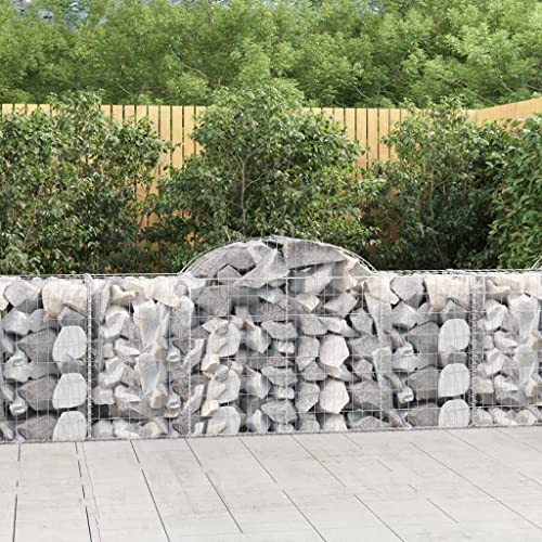 KTHLBRH Gabionen mit Hochbogen blumenkübel Outdoor pflanzentopf for Innen Terrasse 20 STK. 200x50x80/100cm Verzinktes Eisen von KTHLBRH