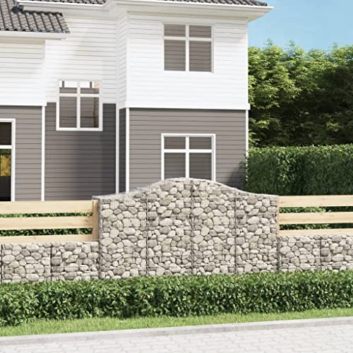 KTHLBRH Gabionen mit Hochbogen blumenkübel Outdoor pflanzkübel for Außen Terrasse 20Stk. 200x50x120/140cm Verzinktes Eisen von KTHLBRH
