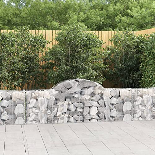 KTHLBRH Gabionen mit Hochbogen pflanzenkübel pflanztopf Outdoor for Terrasse Innen 30 STK. 200x30x60/80 cm Verzinktes Eisen von KTHLBRH