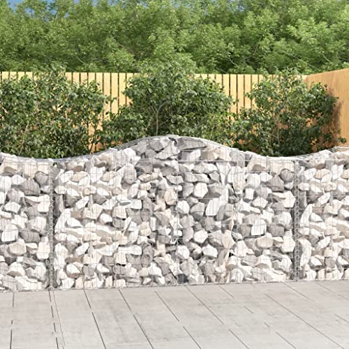 KTHLBRH Gabionen mit Hochbogen pflanzkübel pflanzentopf for Garten Terrasse 50 STK 200x50x100/120cm Verzinktes Eisen von KTHLBRH