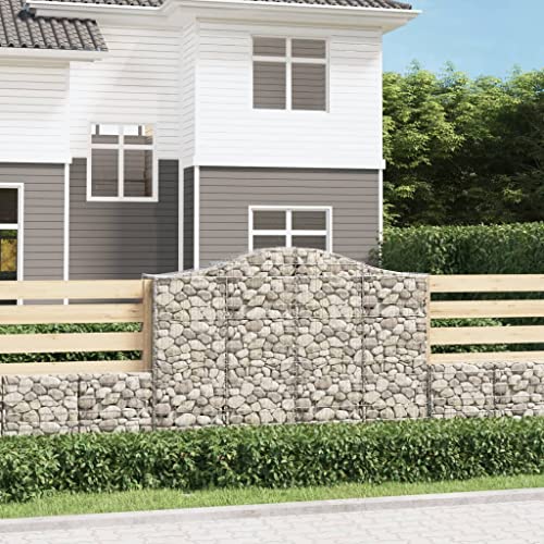 KTHLBRH Gabionen mit Hochbogen pflanzkübel pflanzentopf for Innen Außen 18Stk. 200x50x140/160cm Verzinktes Eisen von KTHLBRH