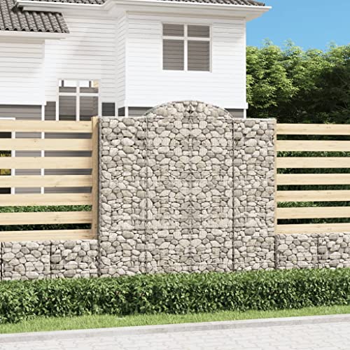 KTHLBRH Gabionen mit Hochbogen pflanztopf Outdoor pflanzentopf for Innen Terrasse 15Stk. 200x50x200/220cm Verzinktes Eisen von KTHLBRH