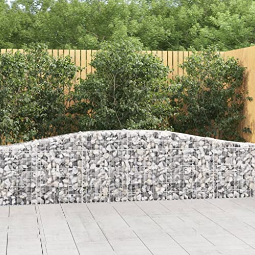 KTHLBRH Gabionen mit Hochbogen pflanztopf Outdoor pflanzkübel for Terrasse Terrasse 20 STK. 400x30x60/80 cm Verzinktes Eisen von KTHLBRH