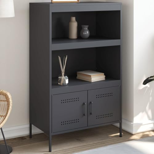 KTHLBRH Highboard Anthrazit gartenschrank kleiderschrank for Wohnzimmer Büro 68x39x113 cm Stahl KTHLBRH Highboard Anthrazit gartenschrank kleiderschrank for Wohnzimmer Büro 68x39x113 cm Stahl von KTHLBRH