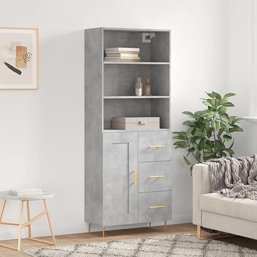 KTHLBRH Highboard Betongrau kommoden gartenschrank for Schlafzimmer Wohnzimmer 69,5x34x180 cm Holzwerkstoff KTHLBRH Highboard Betongrau kommoden gartenschrank for Schlafzimmer Wohnzimmer 69,5x34x180 cm Holzwerkstoff von KTHLBRH