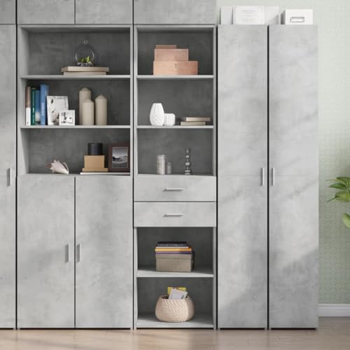 KTHLBRH Highboard Betongrau sideboards kleiderschrank for Wohnzimmer Büro 50x42,5x185 cm Holzwerkstoff KTHLBRH Highboard Betongrau sideboards kleiderschrank for Wohnzimmer Büro 50x42,5x185 cm Holzwerkstoff von KTHLBRH