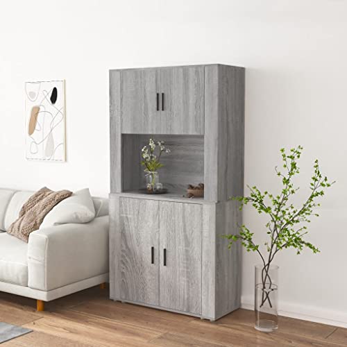 KTHLBRH Highboard Grau Sonoma Holzwerkstoff Schrank kleiderschrank for Wohnzimmer Innenraum KTHLBRH Highboard Grau Sonoma Holzwerkstoff Schrank kleiderschrank for Wohnzimmer Innenraum von KTHLBRH