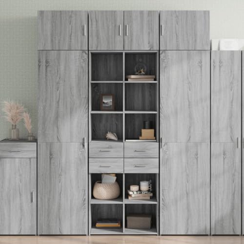 KTHLBRH Highboard Grau Sonoma flurschrank sideboards for Schlafzimmer Wohnzimmer 70x42,5x185 cm Holzwerkstoff KTHLBRH Highboard Grau Sonoma flurschrank sideboards for Schlafzimmer Wohnzimmer 70x42,5x185 cm Holzwerkstoff von KTHLBRH