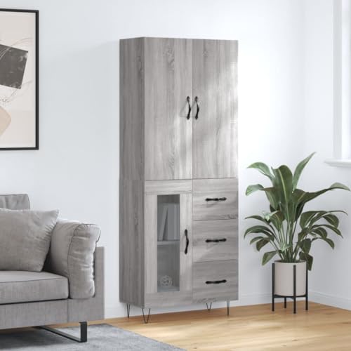 KTHLBRH Highboard Grau Sonoma gartenschrank flurschrank for Büro Schlafzimmer 69,5x34x180 cm Holzwerkstoff KTHLBRH Highboard Grau Sonoma gartenschrank flurschrank for Büro Schlafzimmer 69,5x34x180 cm Holzwerkstoff von KTHLBRH