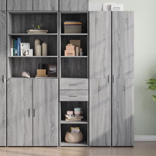 KTHLBRH Highboard Grau Sonoma kleiderschrank Schrank for Wohnzimmer Innenraum 40x42,5x185 cm Holzwerkstoff KTHLBRH Highboard Grau Sonoma kleiderschrank Schrank for Wohnzimmer Innenraum 40x42,5x185 cm Holzwerkstoff von KTHLBRH