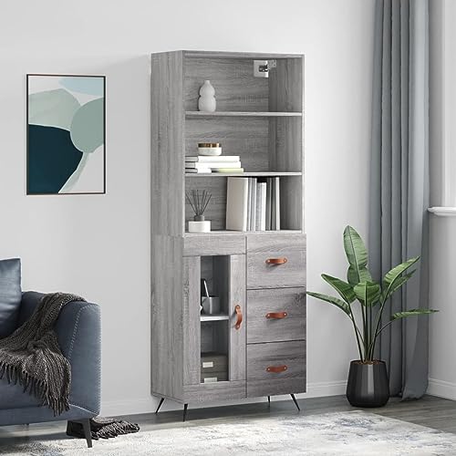KTHLBRH Highboard Grau Sonoma kleiderschrank flurschrank for Büro Schlafzimmer 69,5x34x180 cm Holzwerkstoff KTHLBRH Highboard Grau Sonoma kleiderschrank flurschrank for Büro Schlafzimmer 69,5x34x180 cm Holzwerkstoff von KTHLBRH
