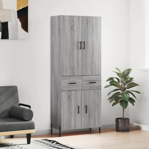 KTHLBRH Highboard Grau Sonoma kleiderschrank flurschrank for Innenraum Büro 69,5x34x180 cm Holzwerkstoff KTHLBRH Highboard Grau Sonoma kleiderschrank flurschrank for Innenraum Büro 69,5x34x180 cm Holzwerkstoff von KTHLBRH