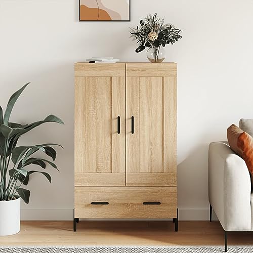 KTHLBRH Highboard Sonoma-Eiche flurschrank gartenschrank for Schlafzimmer Wohnzimmer 69,5x31x115 cm Holzwerkstoff KTHLBRH Highboard Sonoma-Eiche flurschrank gartenschrank for Schlafzimmer Wohnzimmer 69,5x31x115 cm Holzwerkstoff von KTHLBRH