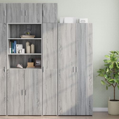 KTHLBRH Hochschrank Schmal Grau Sonoma gartenschrank gartenschrank for Büro Schlafzimmer 30x42,5x225 cm Holzwerkstoff KTHLBRH Hochschrank Schmal Grau Sonoma gartenschrank gartenschrank for Büro Schlafzimmer 30x42,5x225 cm Holzwerkstoff von KTHLBRH