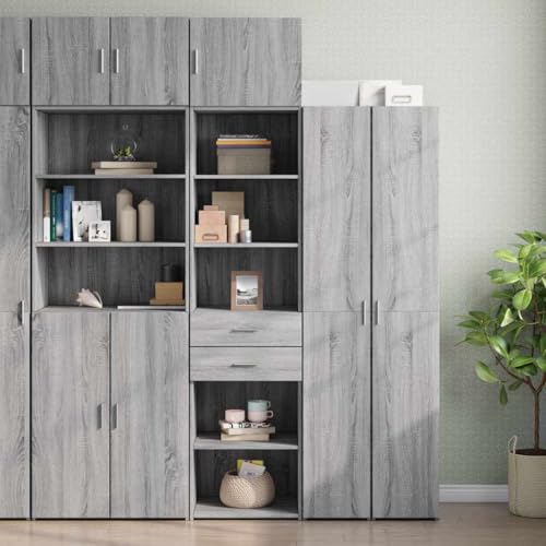 KTHLBRH Hochschrank Schmal Grau Sonoma sideboards kleiderschrank for Schlafzimmer Wohnzimmer 50x42,5x225 cm Holzwerkstoff KTHLBRH Hochschrank Schmal Grau Sonoma sideboards kleiderschrank for Schlafzimmer Wohnzimmer 50x42,5x225 cm Holzwerkstoff von KTHLBRH