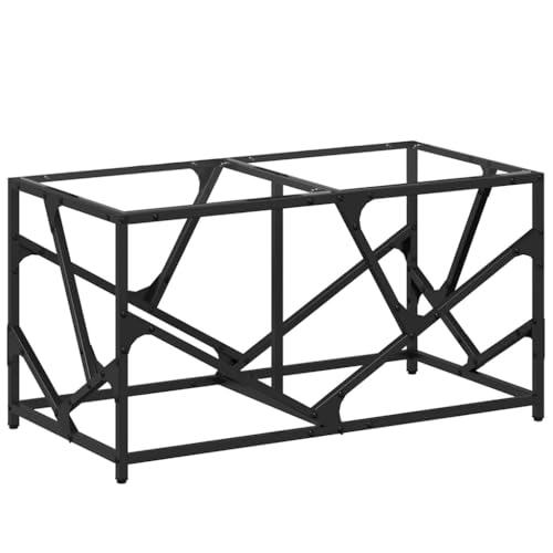 KTHLBRH Kaffeetisch Beistelltisch Couch Coffee Table Living Room Kleine Beistelltische - Couchtisch mit Glasplatte Transparent 78,5x40x41 cm Stahl für Küche Garten Wohnzimmer Balkon von KTHLBRH
