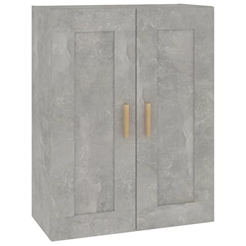 KTHLBRH Küchen Wandregal Bücherregal Wand Badregal Küchenregal Wand - Wandschrank Betongrau 69,5x32,5x90 cm Holzwerkstoff für Badezimmer Schlafzimmer Küchen Büro von KTHLBRH