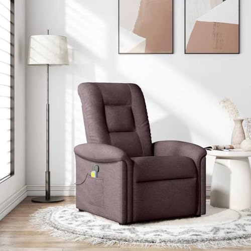 KTHLBRH Massagesessel Dunkelbraun Stoff Wohnzimmersessel Sitzmöbel für Hotel Wohnzimmer von KTHLBRH