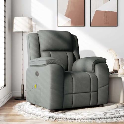 KTHLBRH Massagesessel Dunkelgrau Stoff Bürosessel Wohnzimmerstuhl für Wohnzimmer Schlafzimmer von KTHLBRH