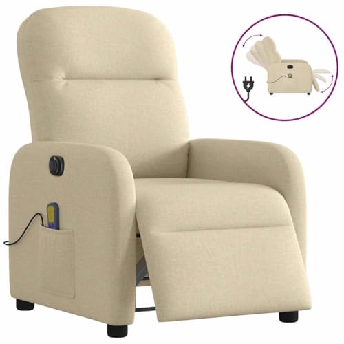 KTHLBRH Massagesessel Elektrisch Creme Stoff Küchenstuhl Wartezimmersessel für Schlafzimmer Wohnzimmer KTHLBRH Massagesessel Elektrisch Creme Stoff Küchenstuhl Wartezimmersessel für Schlafzimmer Wohnzimmer von KTHLBRH