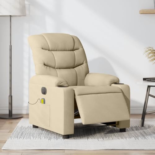 KTHLBRH Massagesessel Elektrisch Creme Stoff Wartezimmersessel Lesesessel für Büro Küche KTHLBRH Massagesessel Elektrisch Creme Stoff Wartezimmersessel Lesesessel für Büro Küche von KTHLBRH